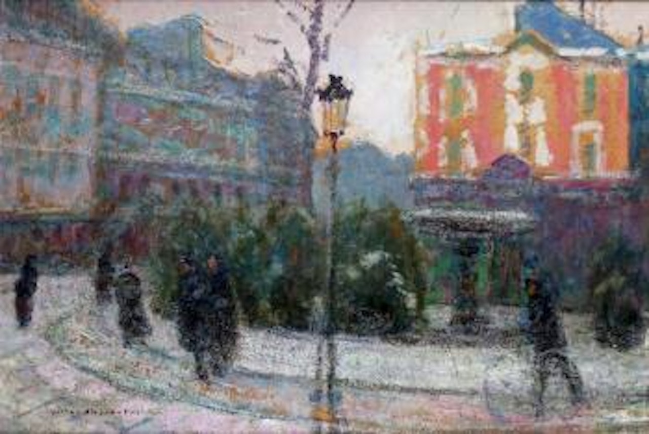 Paris, la place Pigalle et le cabaret l'abbaye de Thelem by Victor Charreton