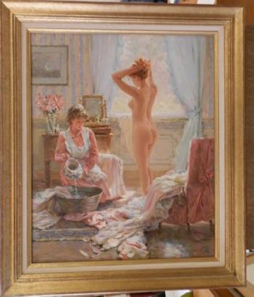 Jeune fille à la toilette by Constantin Razoumov