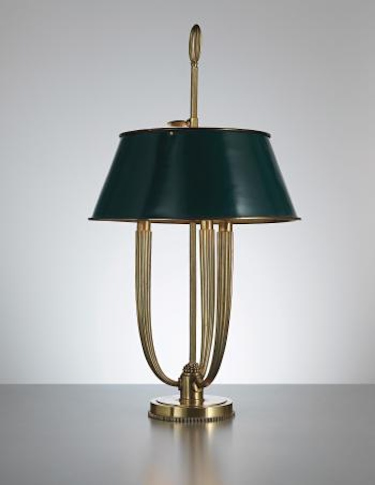Bouillotte table lamp by Emile-Jacques Ruhlmann