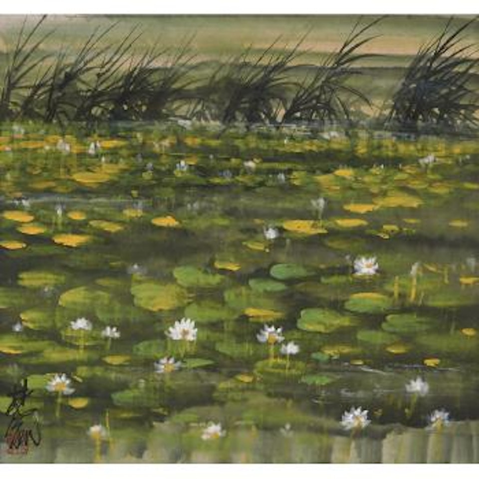 Lotus Pond by Lin Fengmian