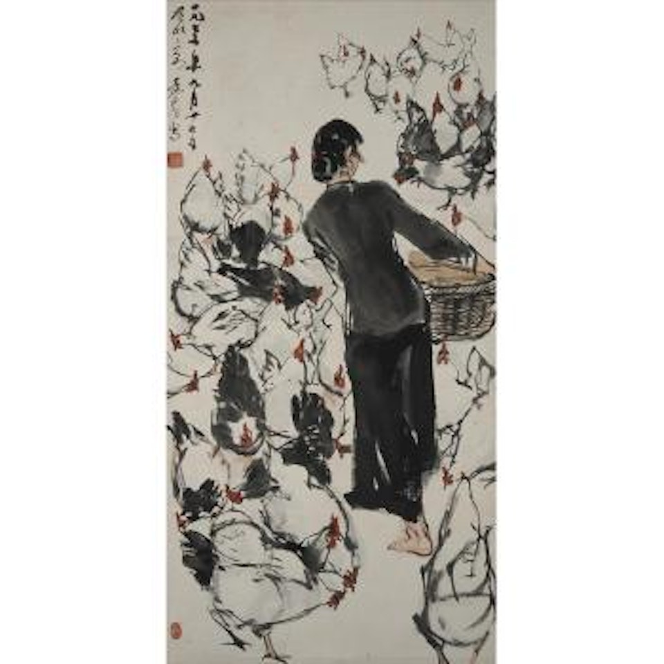 Feeding Hens by Huang Zhou