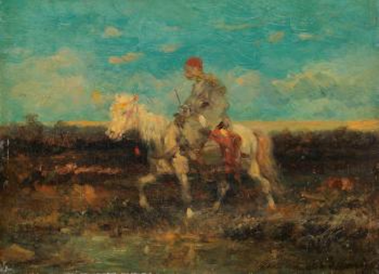 Einsamer Reiter by Adolf Schreyer