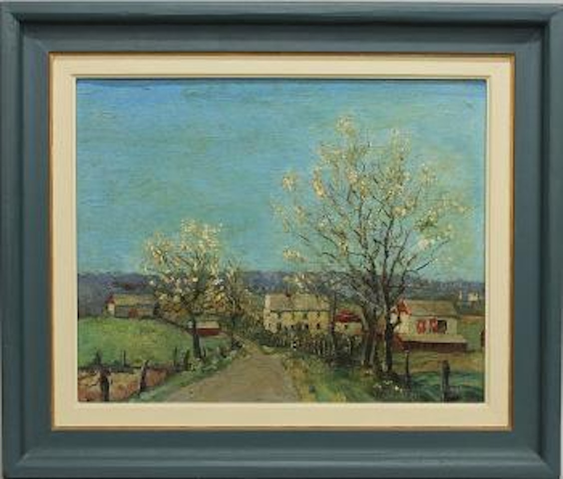 Early spring along Lehigh Mountain Road near Limeport by Walter Emerson Baum
