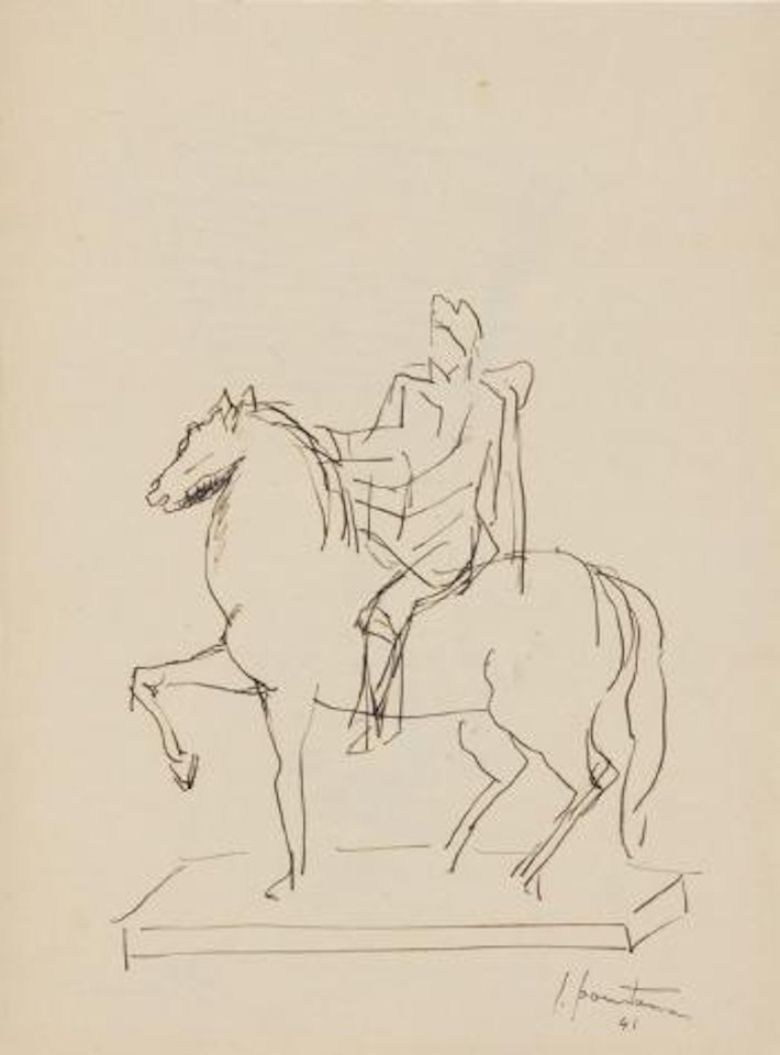 Senza titolo (Statua equestre) by Lucio Fontana