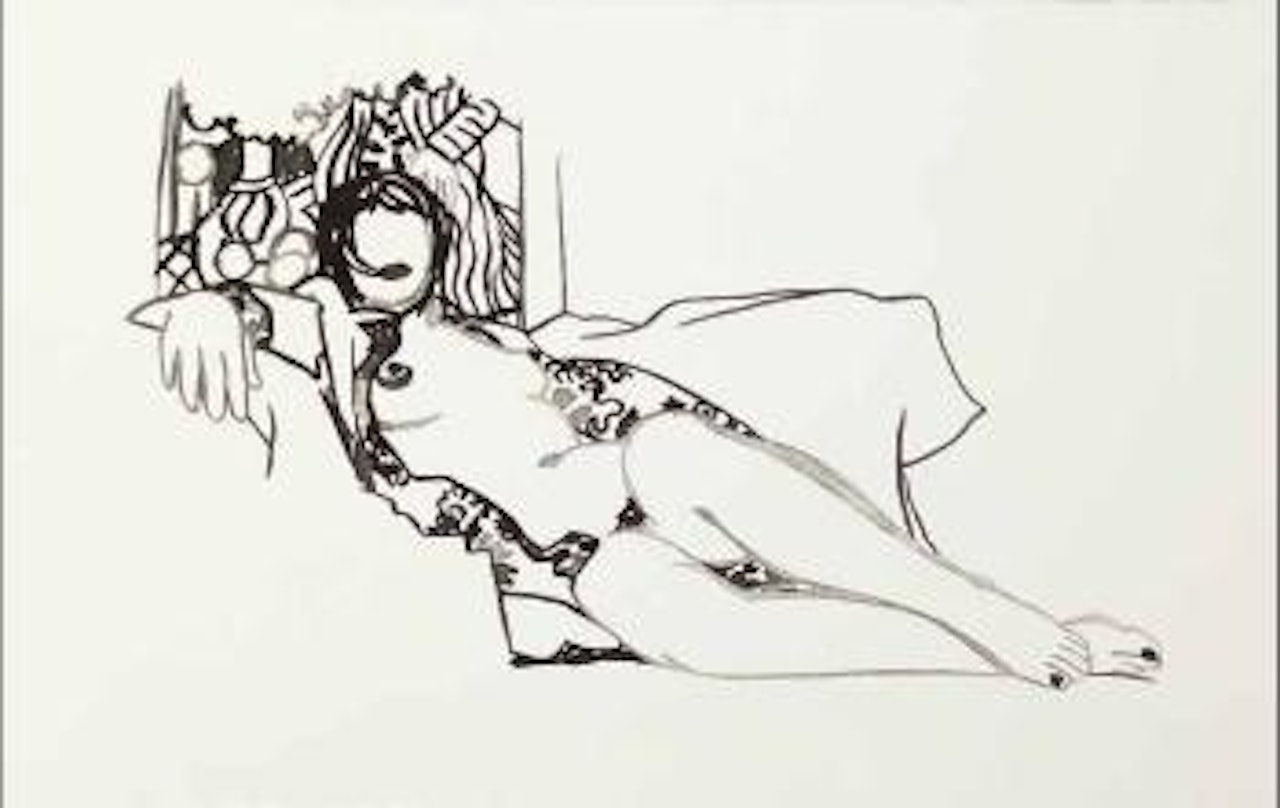 Monica nude with Matisse by Tom Wesselmann