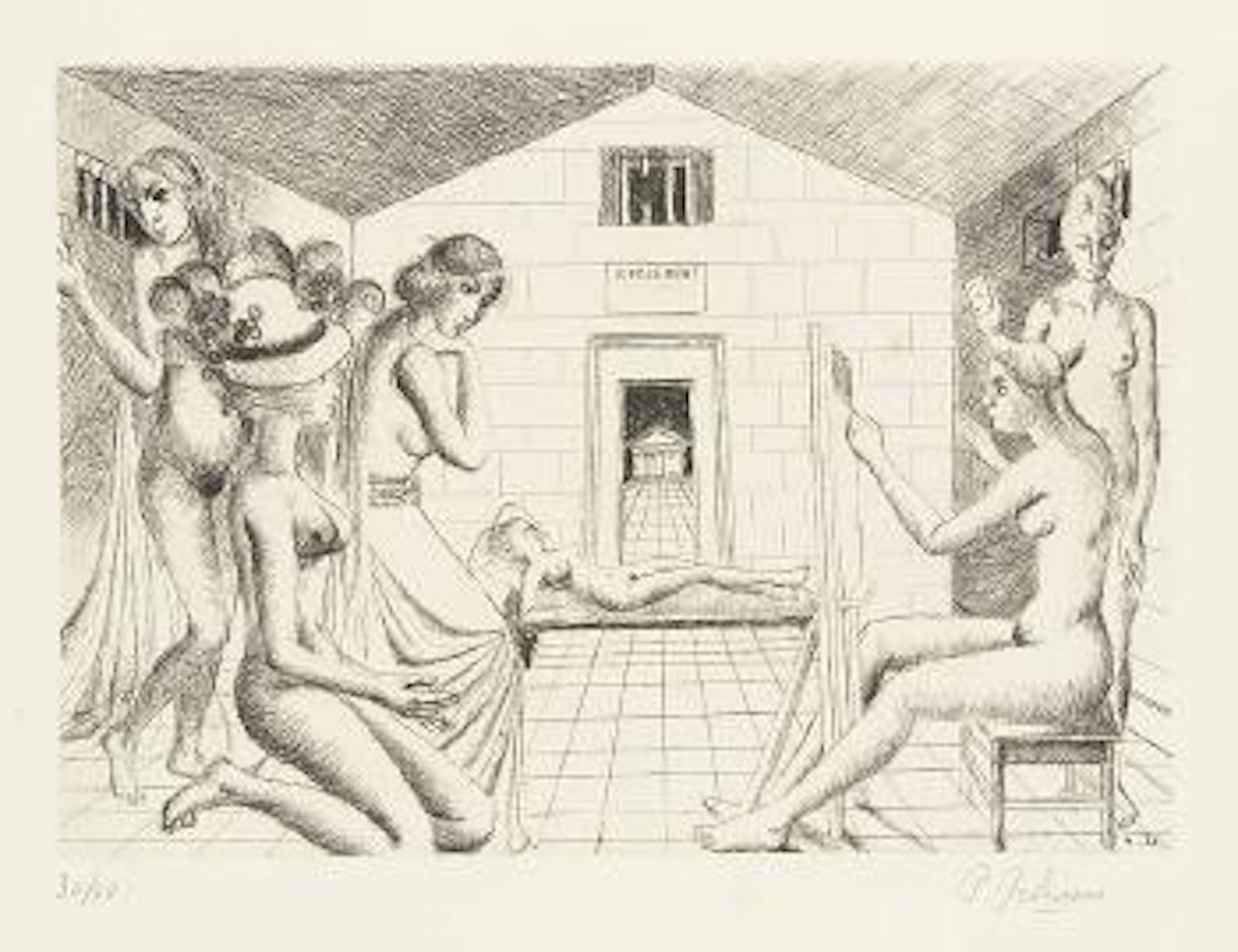 Dans la cellule génératrice by Paul Delvaux