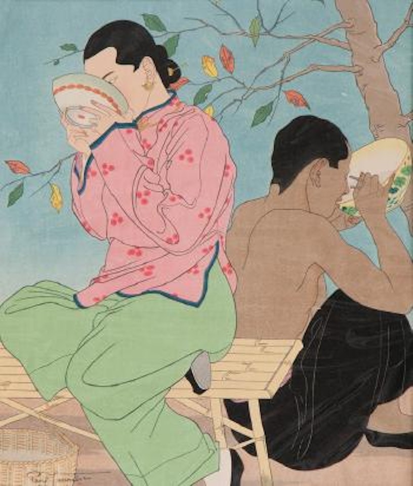 Die Chinesische Austernsuppe by Paul Jacoulet
