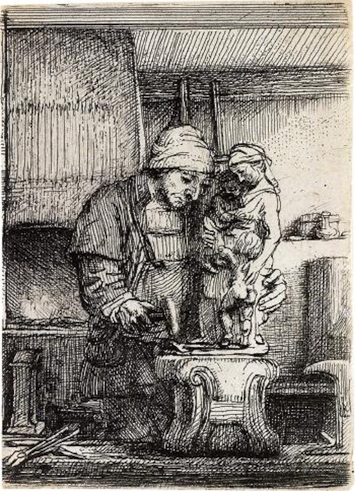 The Goldsmith by Attributed to Rembrandt Harmensz van Rijn