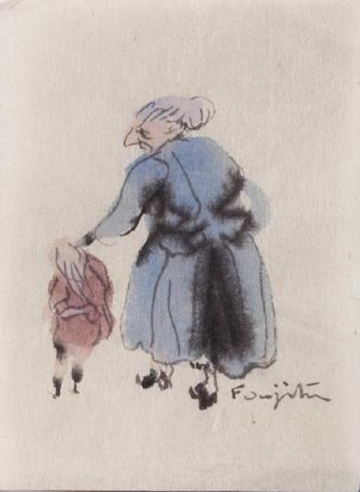 La grand-mère et sa petite-fille by Leonard Tsuguharu Foujita