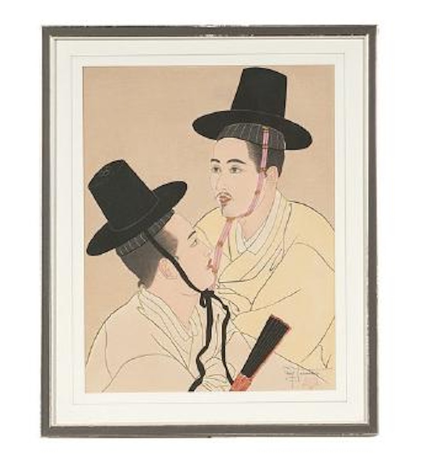 M. Keen et M. Lee, Seoul, Coree by Paul Jacoulet