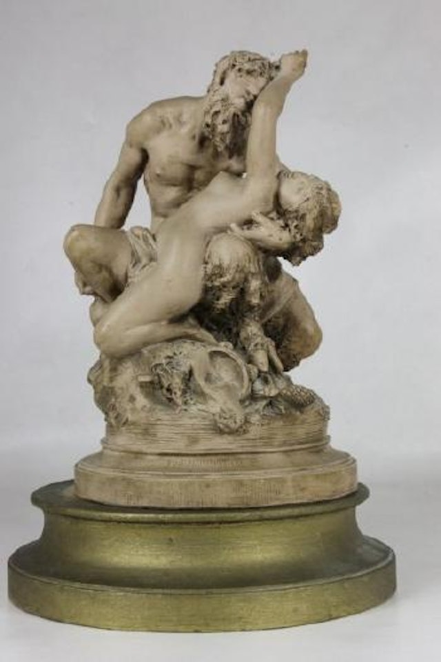 Satyre retenant une ménade qui lui résiste by Albert-Ernest Carrier-Belleuse