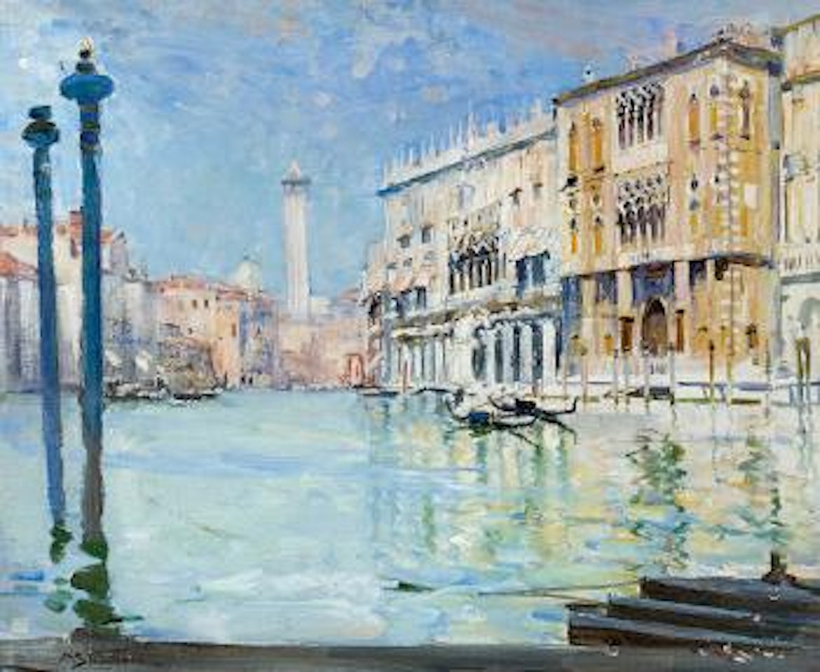 Palaces in sunlight by Arthur Ernest Streeton