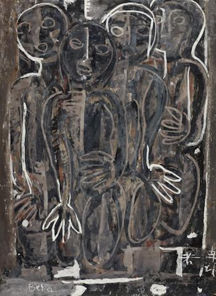 Kneeling figures by Ian Fairweather
