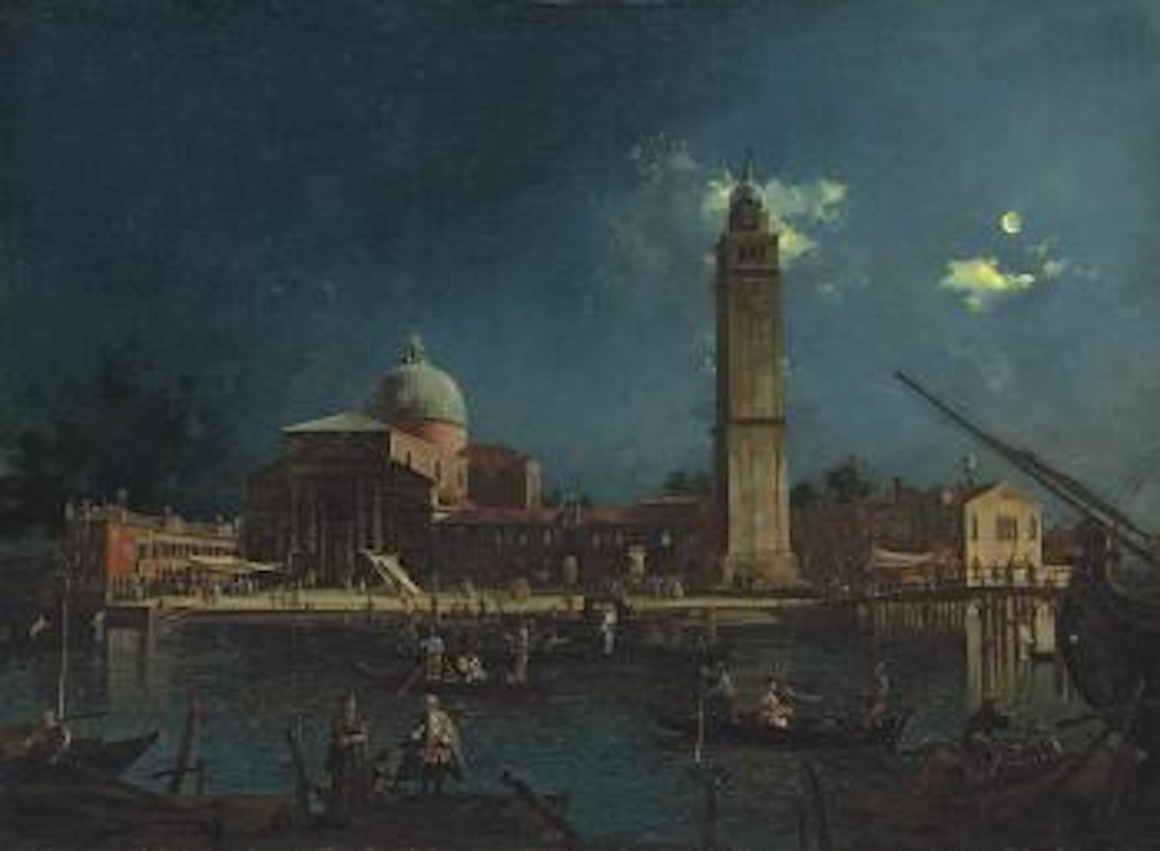 A night festival at San Pietro di Castello, Venice by Canaletto