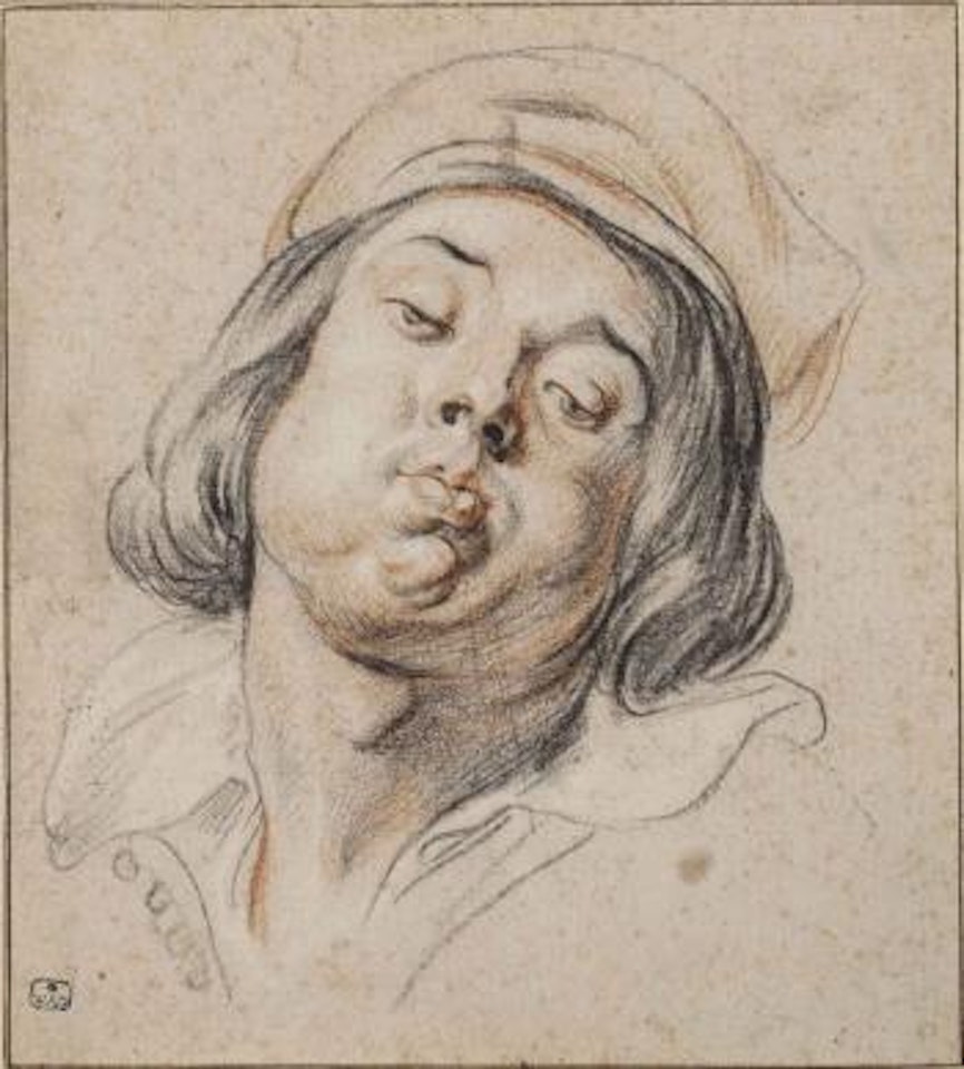 The Head of a Piper: Study For As The Old Sang, So The Young Pipe by Jacob Jordaens
