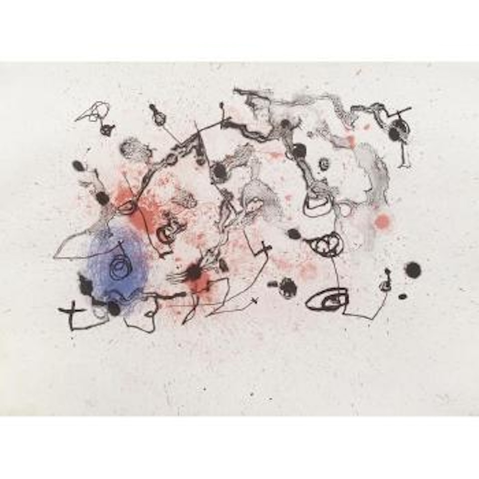 Series II, Blue and Red (M. 291), 1961 by Joan Miró