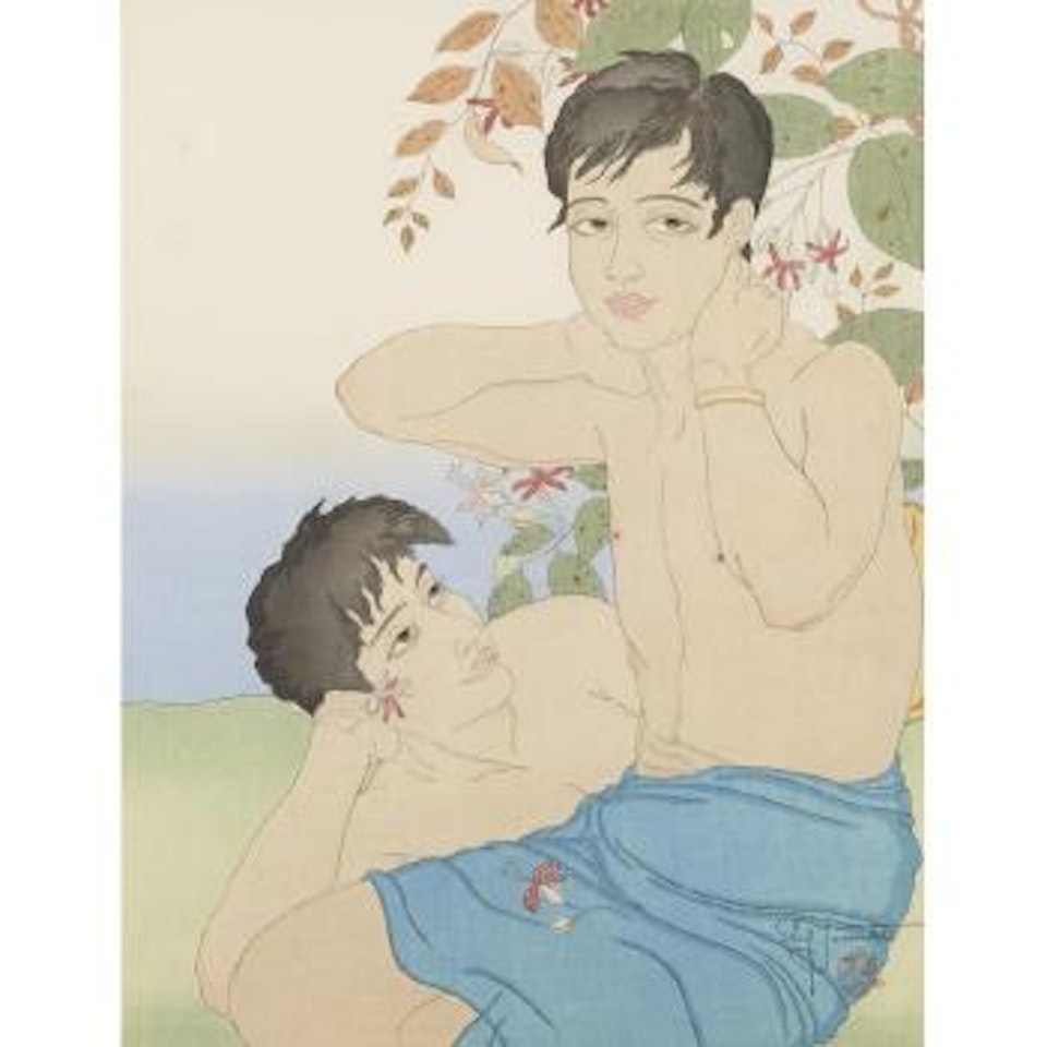Le Reveil Saipan. Marianes (M. 42), 1937 by Paul Jacoulet