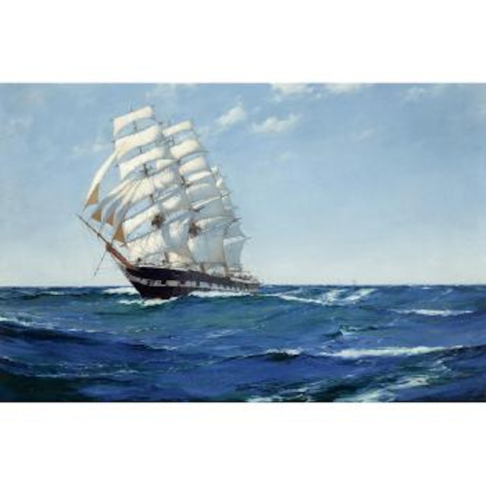 Bound for the West - East India Clipper Ship Waimate by Montague Dawson