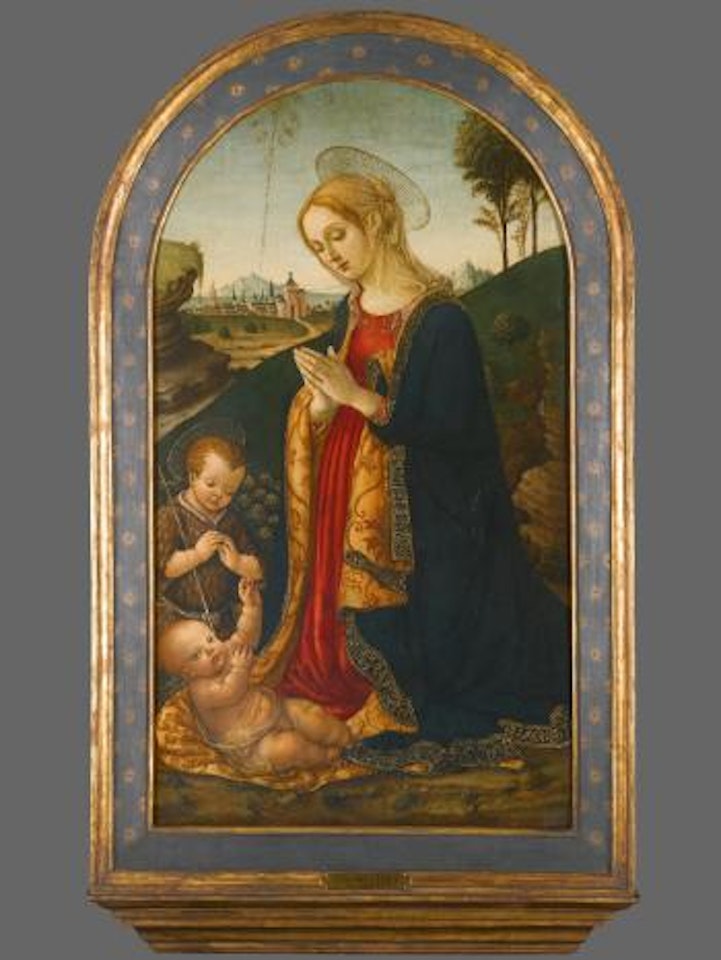 The Madonna And Child In A Landscape, With The Infant Saint John The Baptist by Francesco Botticini