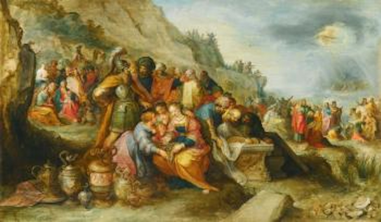 The Israelites, After Crossing The Red Sea, At The Tomb Of The Patriarch Joseph by Frans Francken II
