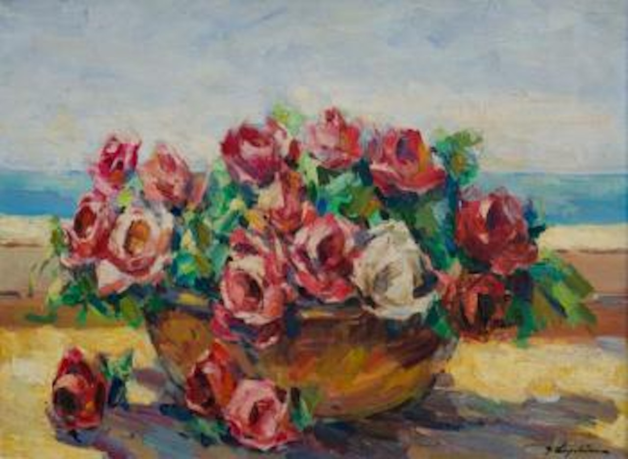 Flowers by Georgij Aleksandrovic Lapschin