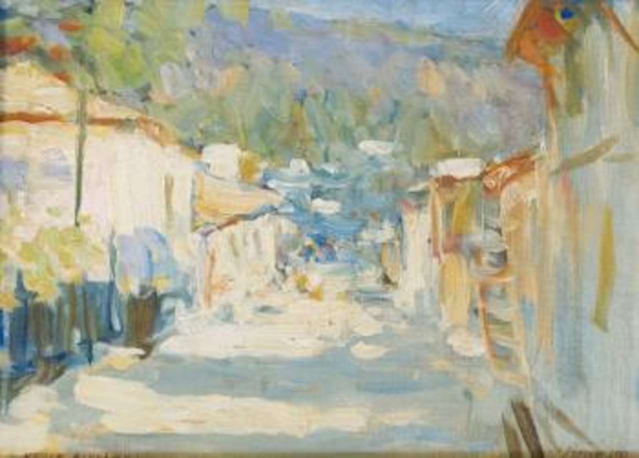 Village street on Gourzof by Konstantin Alekseevich Korovin