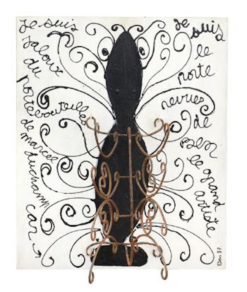 Je suis du portebouteilles de Marcel by Ben Vautier