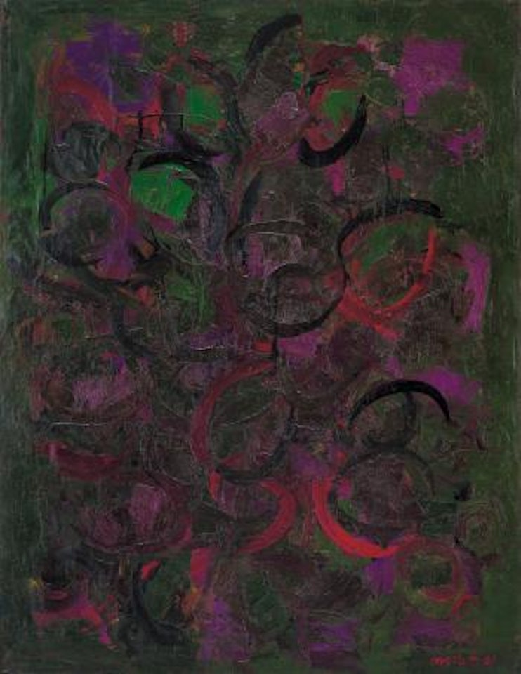 Paesaggio (vegetazione) by Ennio Morlotti
