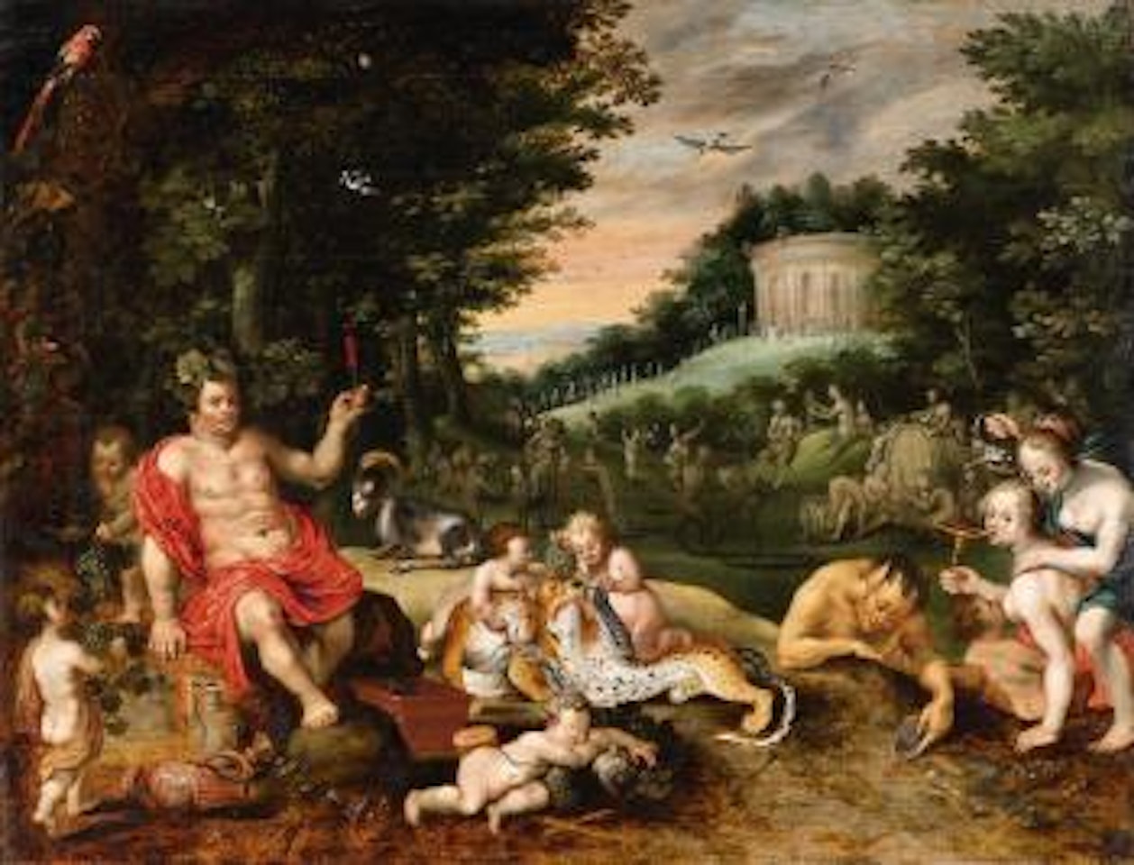 Bacchanal in waldiger Landschaft by Jan Brueghel the Younger