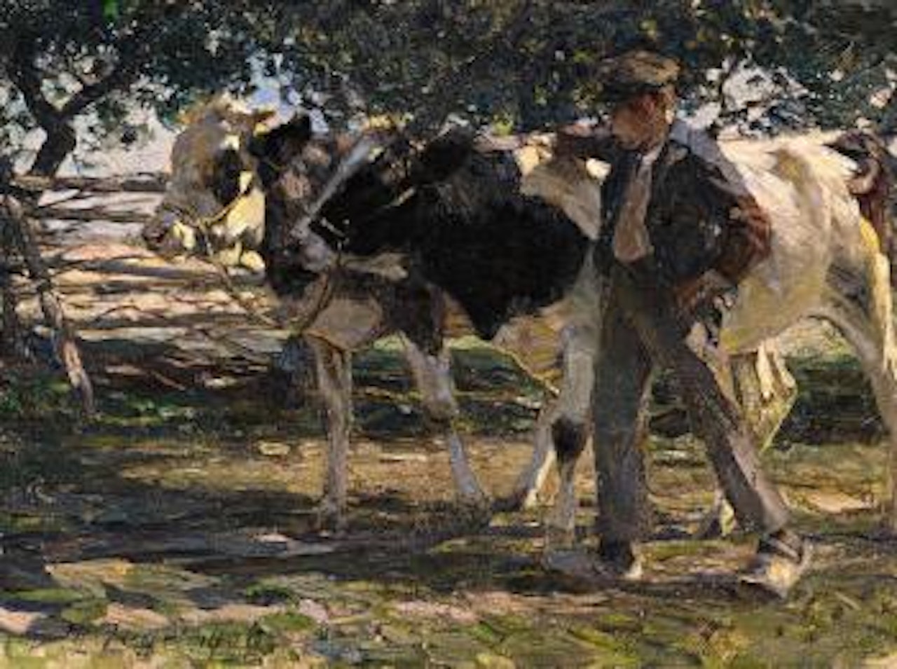 Bauern und Rinder by Heinrich von Zugel