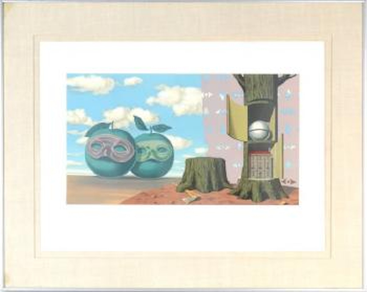 Il y a sur le rivage de la mer deux pommes by René Magritte