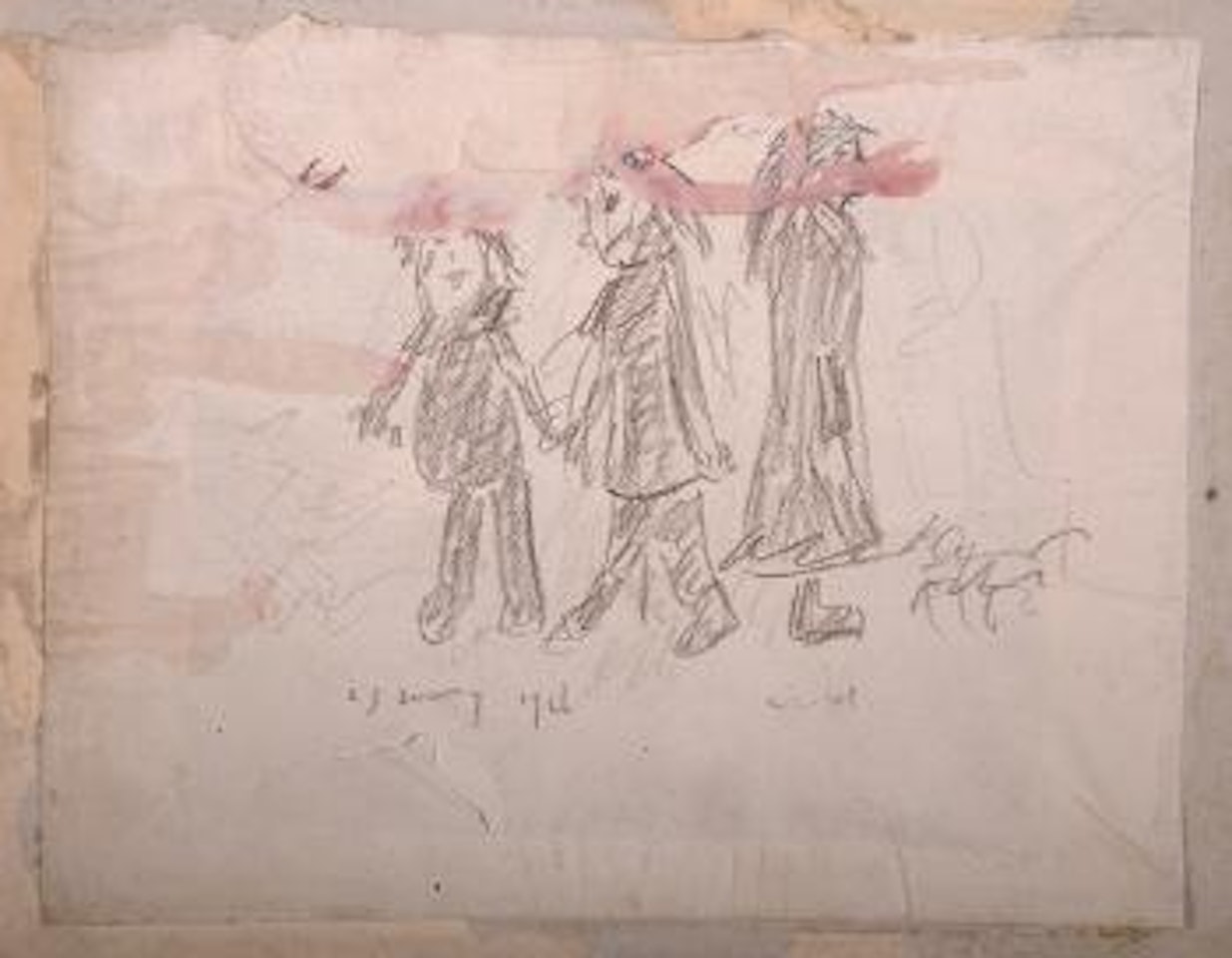 Three children by Laurence Stephen Lowry