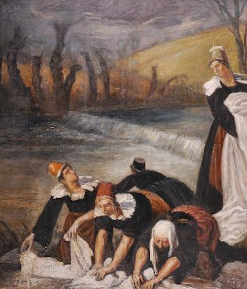 Les lavandieres en Bretagne by Emile Bernard