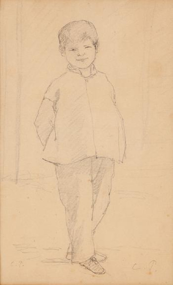 Portrait d'enfant debout by Camille Pissarro