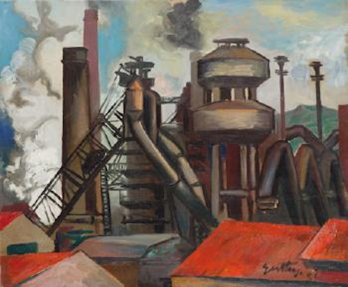 Altoforno, acciaierie di piombino by Renato Guttuso