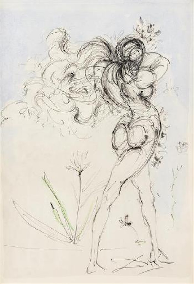 Petits Nus (study for Poems secrets d'Apollinaire) by Salvador Dali