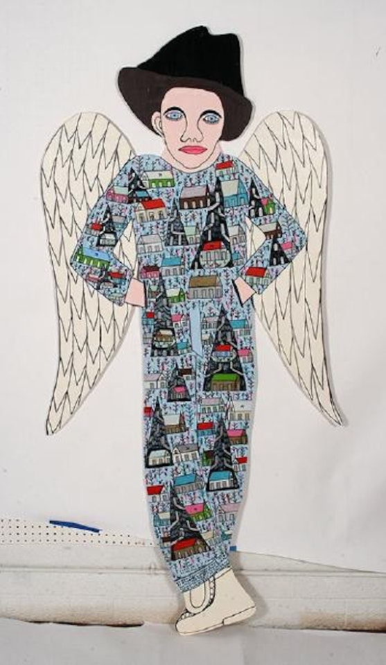 Giant Elvis at 3 is an Angel to me, #23,764 by Howard Finster