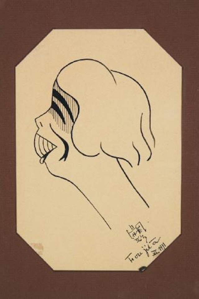 Caricature of Eleanor Roosevelt by Leonard Tsuguharu Foujita