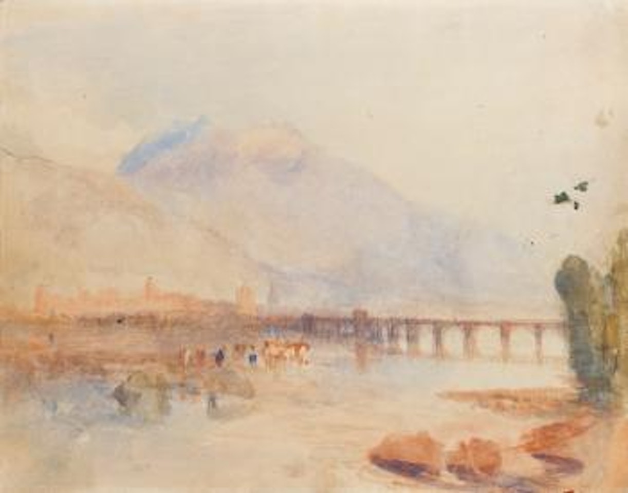 Looking Down The Val D’Aosta Towards Aosta And The Pont Suza by Joseph Mallord William Turner