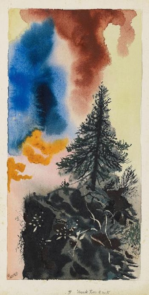 Dark Tree and Rock by George Grosz