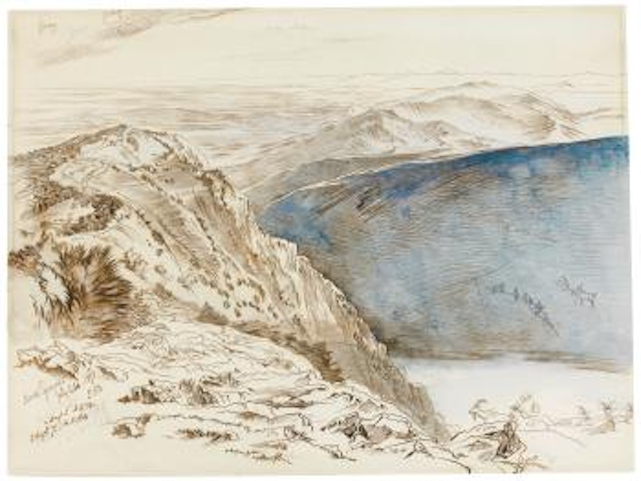 Monte Generoso by Edward Lear