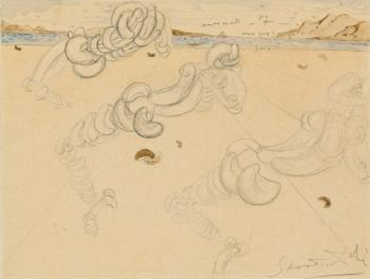 Sans titre, composition surréaliste by Salvador Dali