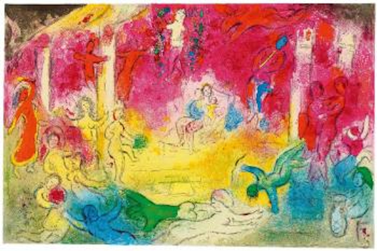 Temple et Histoire de Bacchus by Marc Chagall