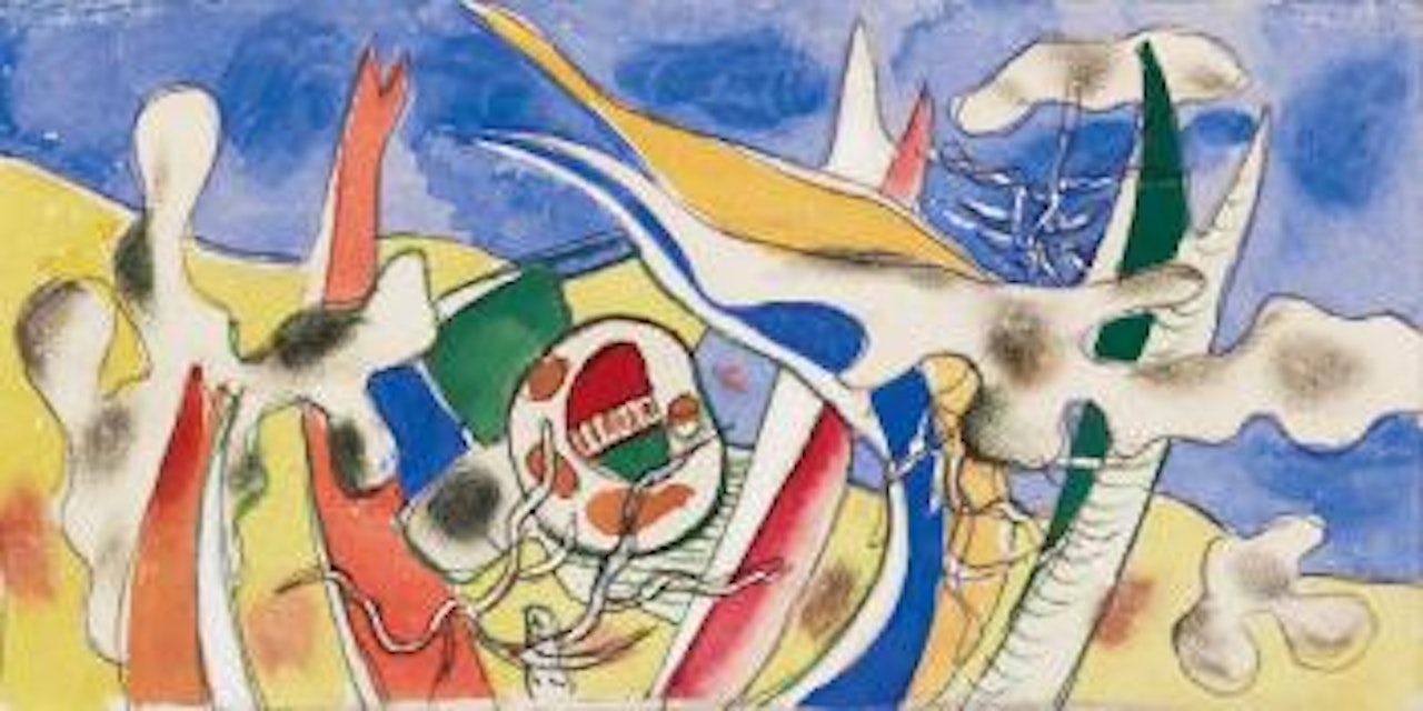 Esquisse pour une cantine dans un Camp d'Aviation by Fernand Leger