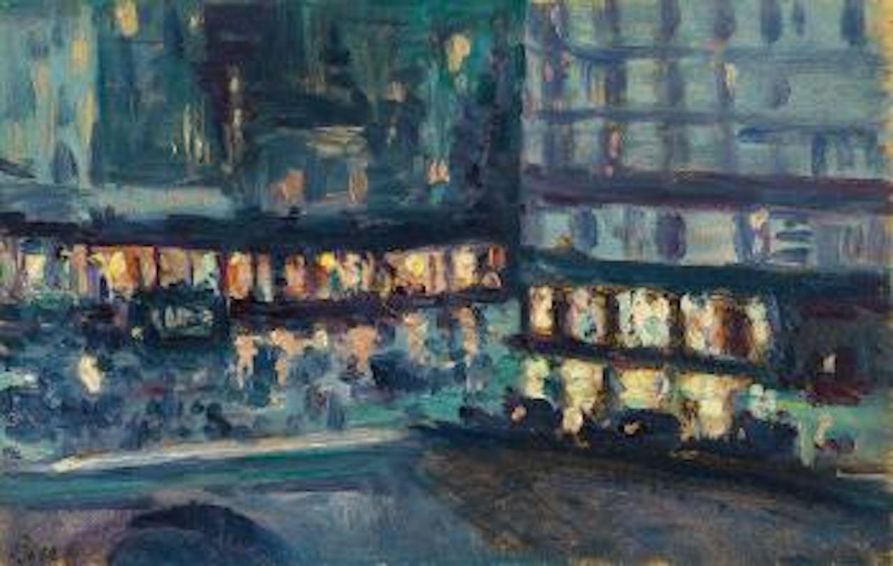 Le Pont Neuf, La Nuit by Maximilien Luce