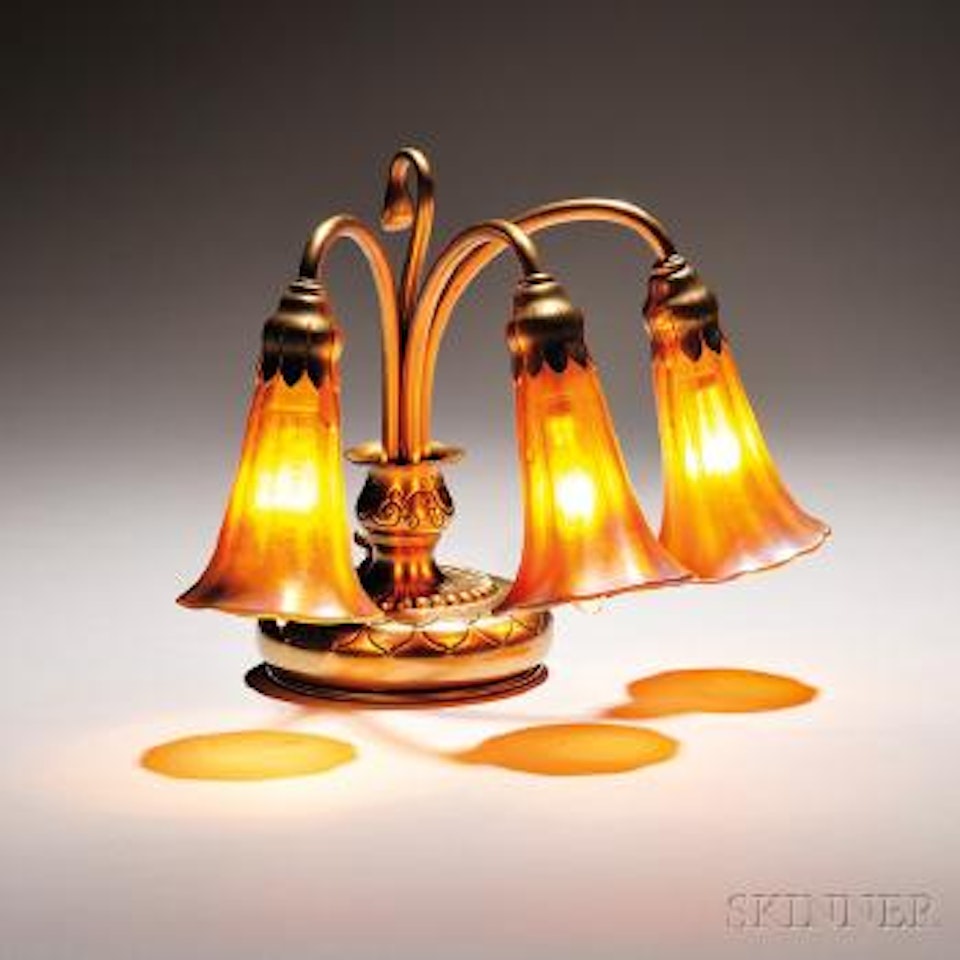 Three-light Desk Lamp by Tiffany Studios