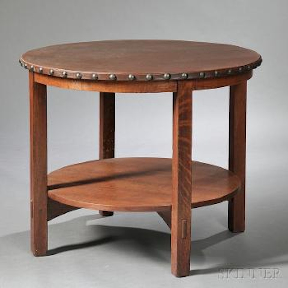 Circular Lunch Table by Gustav Stickley