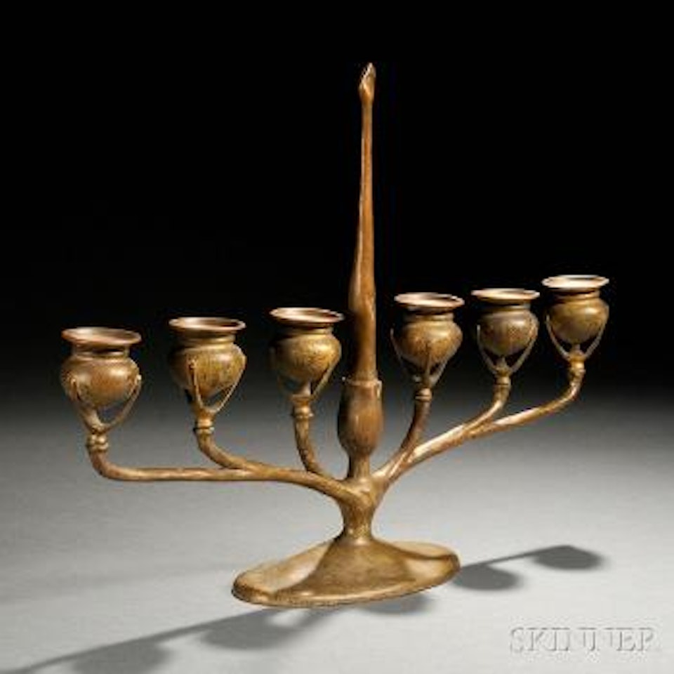 Six-light Candelabra by Tiffany Studios