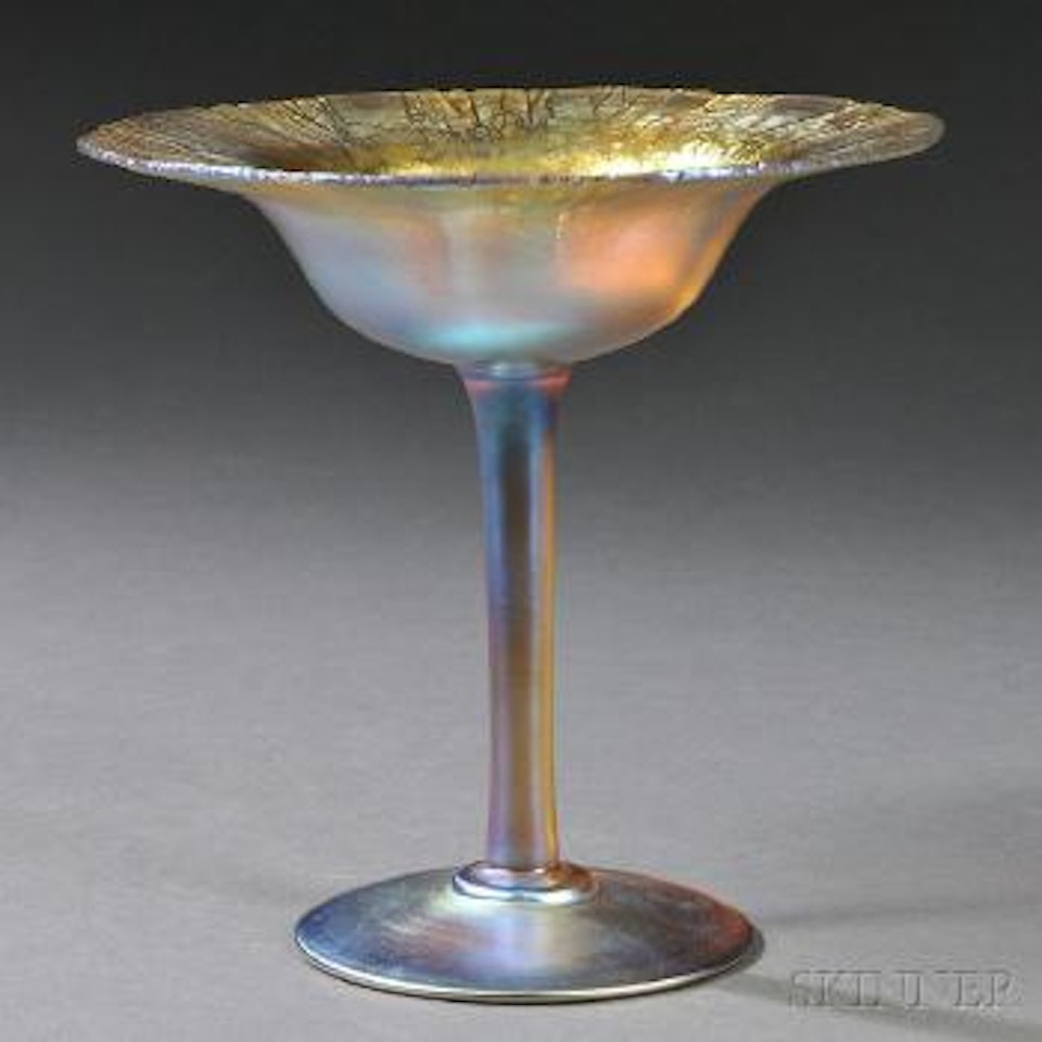 Gold Favrile Compote by Tiffany Studios