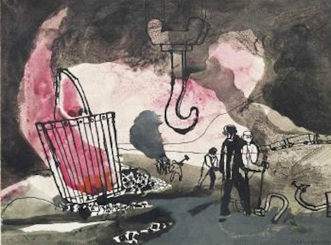 Dumping Hot Scrap by Keith Vaughan